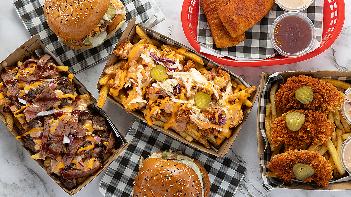 Burger and Fried Chicken